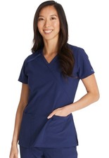 Dickies Scrubs EDS Essentials Mock Wrap Top DK625 NYPS Navy Free Ship