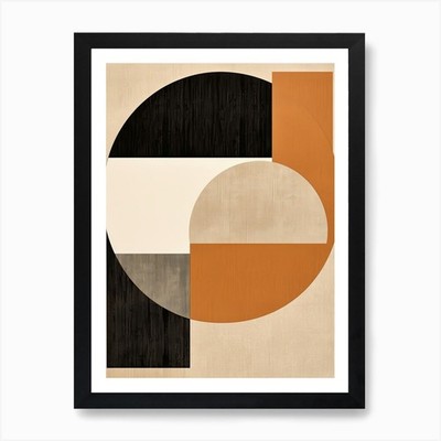 Mid Century Nebel Kunstdruck gerahmt Wandbild Poster Leinwanddruck Bild