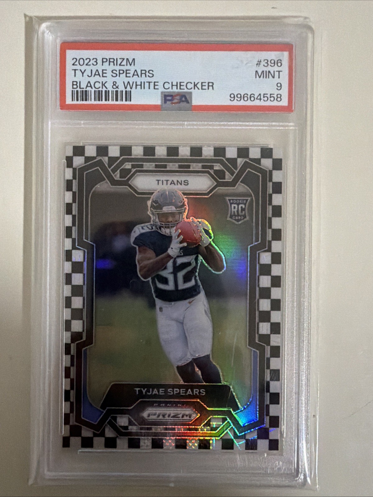 2023 Panini Prizm - Rookies Tyjae Spears #396 Black & White Checker Prizm (RC)