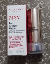 Image of Clarins Joli Rouge Velvet The Refill Lipstick - Shade 742V Joli Rouge - BNIB