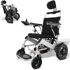 Uimoso  Foldable Electric Wheelchair Motorized 300 lbs Adjustable Backrest