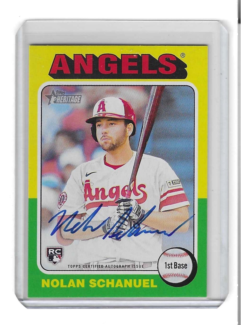 2024 Topps Heritage - Real One Auto #ROA-NS Nolan Schanuel (RC)