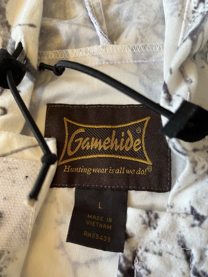 Gamehide Shirt Men’s L White Naked North Camo Hoodie Lightweight Shell Hunting. - Image 2 of 4