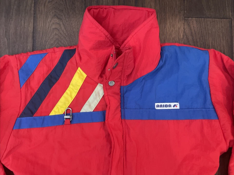 Traje de esquí rojo Ariba vintage años 90 cuerpo completo retro niños 152 (11-12) Foto 2 de 4