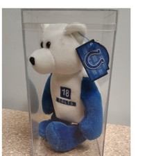 Vintage Peyton Manning Limited Treasure Pro Bear with Case  1998  - 8" H