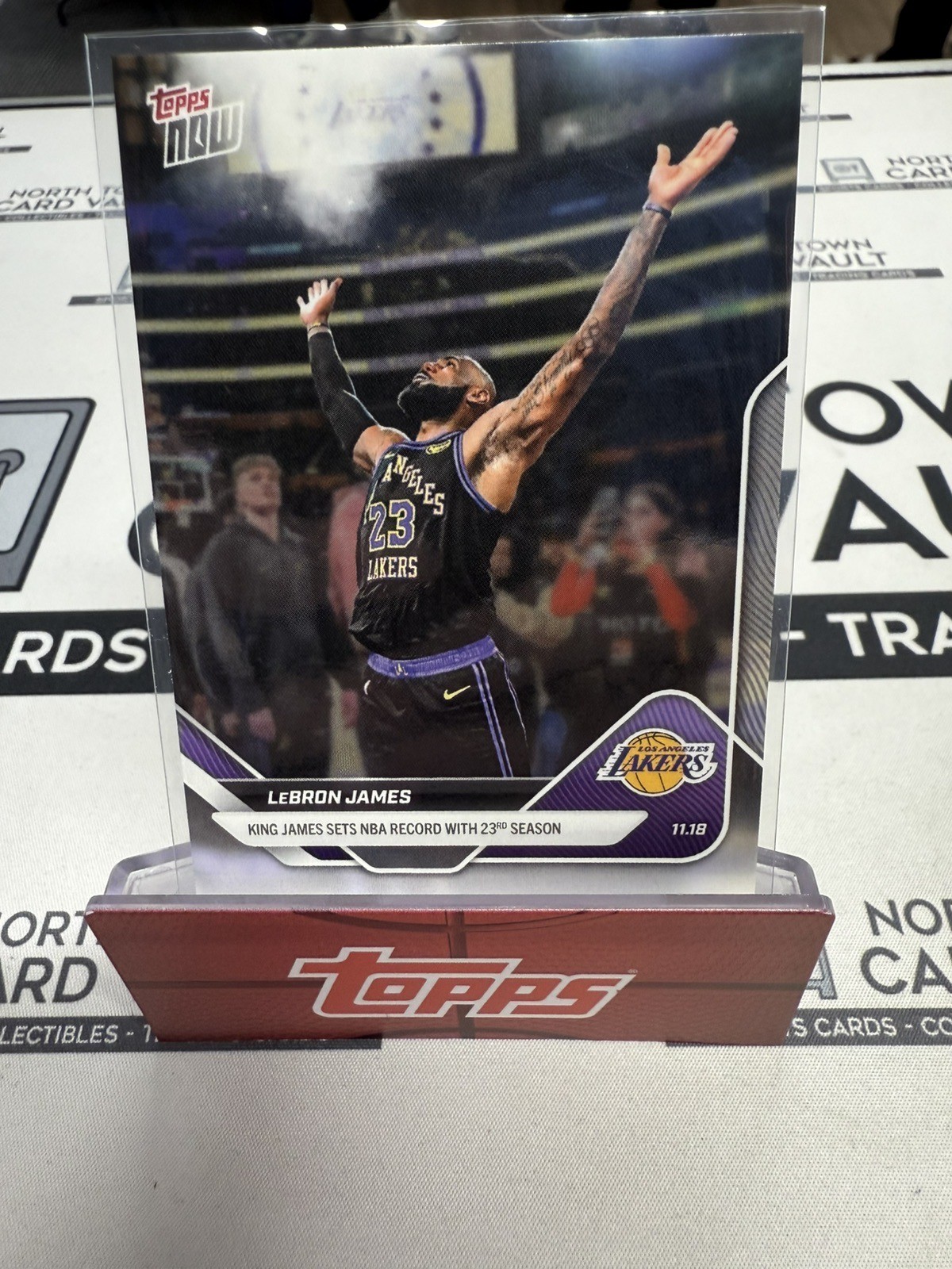 2025-26 Topps Now NBA #58 LeBron James Base Card “23rd Season” 🔥Free Shipping