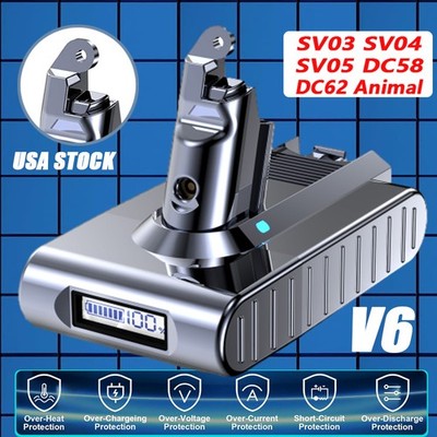 For Dyson V6 SV04 DC58 DC59 V6 Motorhead, V6 Origin Battery with LED Indicator