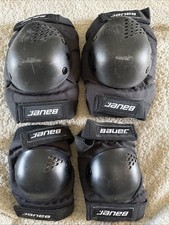 Bauer  Black Inline Skating / Rollerblading Armoured Knee /Elbow Pads Small