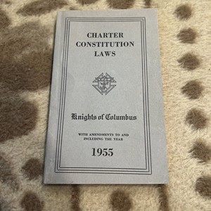 Vintage 1955 KNIGHTS OF COLUMBUS Charter Constitution Laws  Paperback