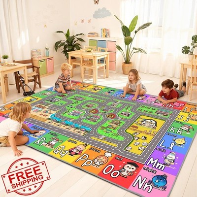 J Rombol 3'x5' Town Road Kids Car Rug