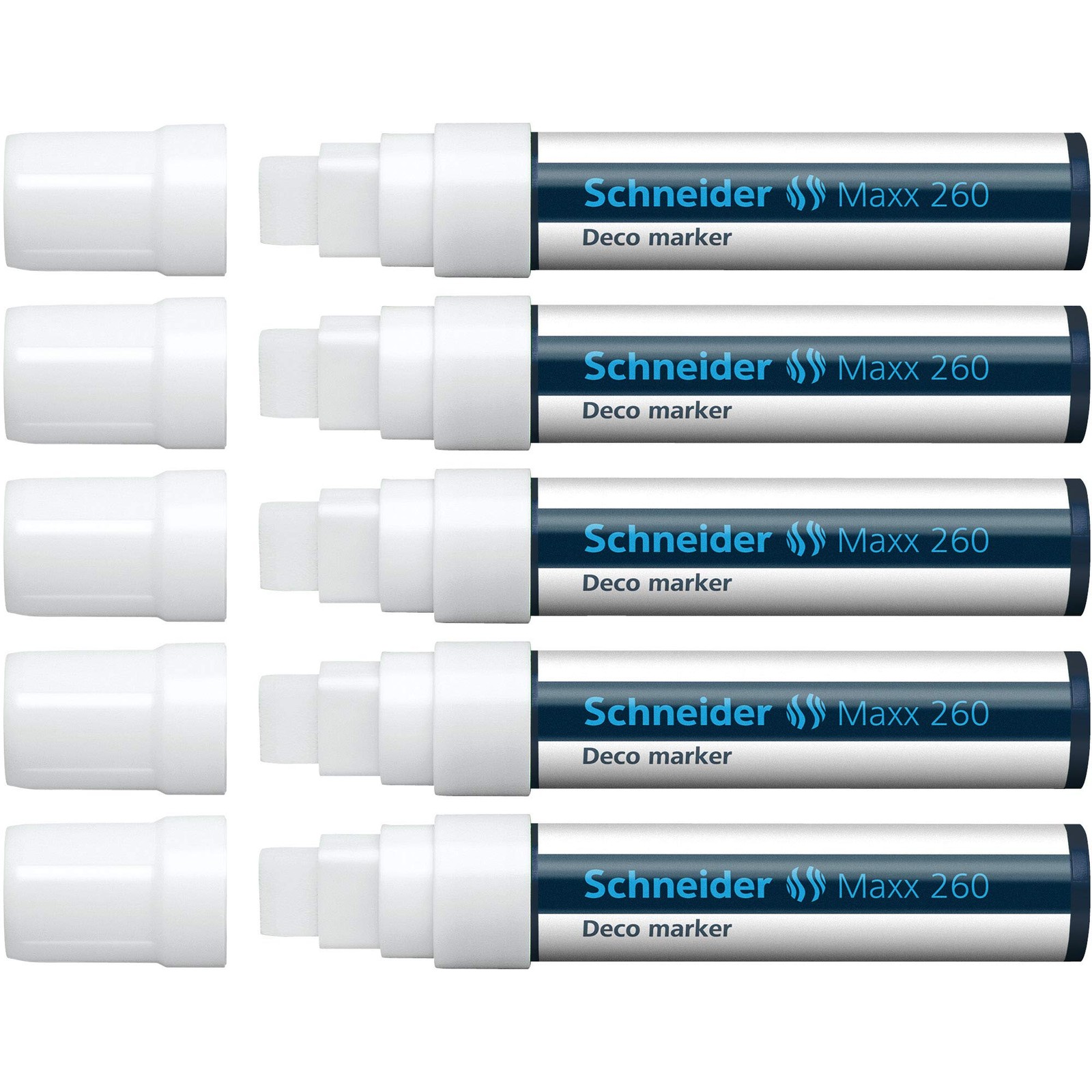 Schneider Maxx 260 Chalk Marker - White (Pack of 5)