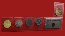 AUSTRIA Serie Divisionale 1970 2 Groschen a 1 Schilling SET 5 coins PROOF