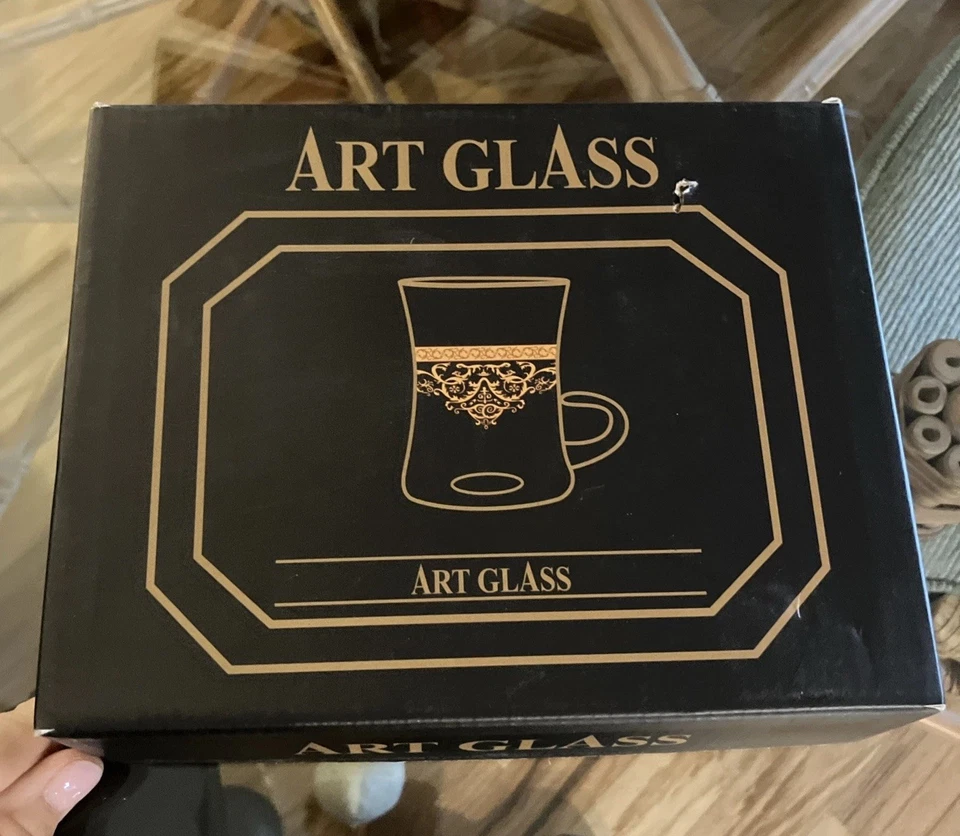 Juego de 6 vasos de té turcos nuevos en caja Foto 4 de 4