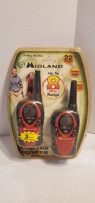 Midland Walkie-Talkie Set 2-Way Radio X-tra Talk LXT210 New in Sealed Package