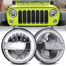 2PCS 7" INCH LED Headlight DRL Projector for Jeep Wrangler JK LJ CJ 1997-17