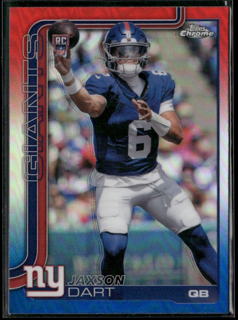 2025 Topps Chrome Jaxson Dart Red White Blue Refractor RC #306 Giants