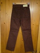 VTG 70s Deadstock NOS NWT Wrangler Brown Corduroy Pants Sz 14 SLIM WST25" INS28"