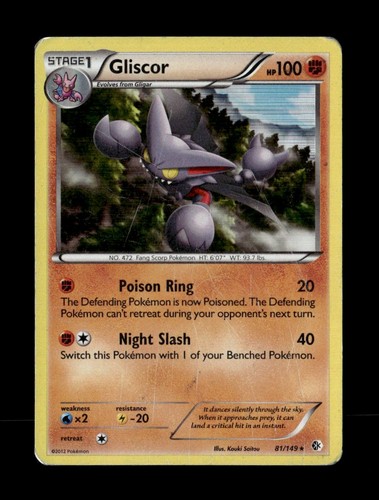 Gliscor 81/149 Boundaries Crossed Holo Rare Pokemon TCG MP