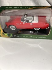 1955 Red Ford Thunderbird Diecast Metal Car New In Box Tote I