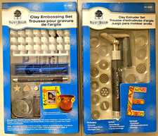 Walnut Hollow Clay Extruder and Embossing sets Professional Sculpting Tools NIB