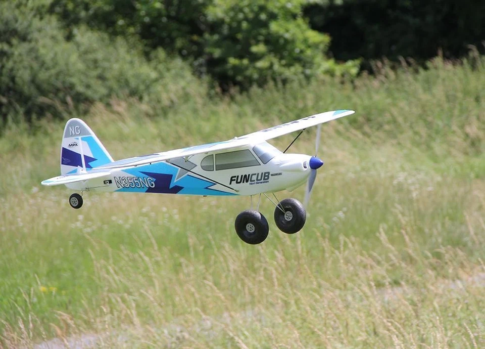 BK FunCub NG blau Multiplex MPX RC Trainer Hochdecker Landeklappe Bush Flugzeug - Bild 3 von 4
