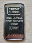 Rare Vintage Credit Suisse Silver Bar .999 Fine 1 Troy OZ