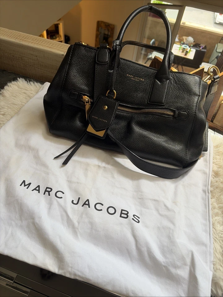 Sac À Main Marc Jacobs Cuir Noir Bon État. Fourre Tout - Photo 1/4
