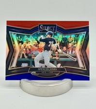 2025 Panini Select - Diamond Level Spencer Jones 207 Red & Blue Prizm #39/99 SSP