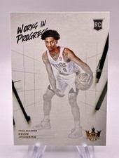 2021-22 Panini Court Kings Works in Progress Keon Johnson #25 Rookie RC