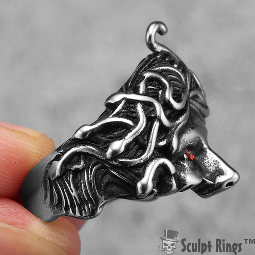 Anillo de serpiente Medusa Sculpt Rings™ - Anillo de guerrero pelo de serpiente en acero inoxidable - Imagen 7 de 14