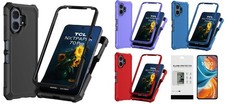 For TCL NXTPAPER 70 Pro T807W Tough Hybrid Case Phone Cover Tempered Glass