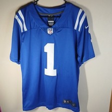 Nike NFL Indianapolis Colts Pat McAfee #1 Blue White Football Jersey S