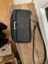 Zara Faux Leather Gunmetal Chain Shoulder Bag