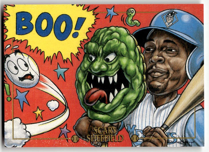 1995 Cardtoons Scary Sheffield #63 Florida Marlins Gary Sheffield