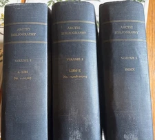 Arctic Bibliography Set of 3 Volumes (1953) Department of Defense 1498  pg MAPS