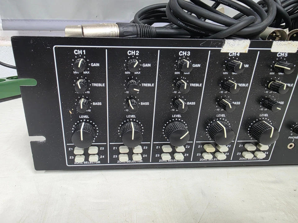 MONACOR  PA-4040 MPX 4 Zone 5 Kanal PA Mixer ELA Amplifier - Bild 2 von 4