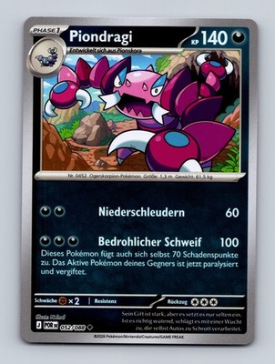 TCG Pokemon Karte DE Piondragi POR 052/088 Nelnal Optimale Ordnung