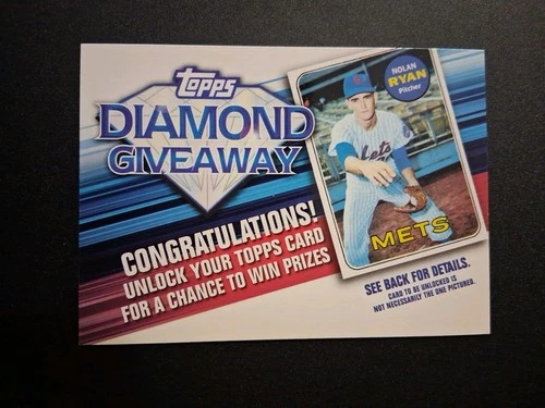 2011 Topps - Redemptions Diamond Giveaway Code Cards Nolan Ryan #TDG-13 HOF