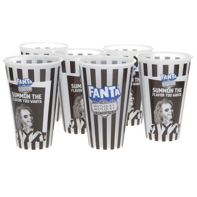Beetlejuice Glow in the Dark Plastikbecher Fanta 6er Set Sammlerstücke Party