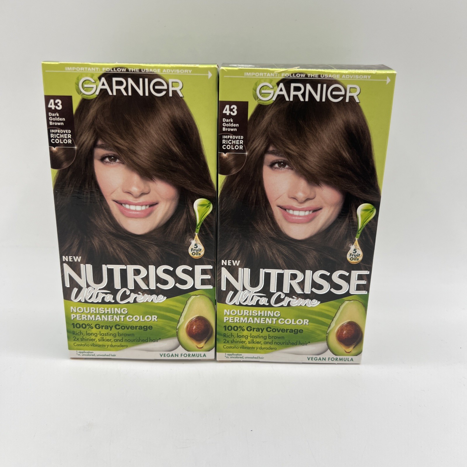 #43 Dark Golden Brown Permanent 2 Pack