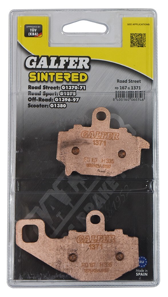 New Galfer Brake Pads FD167S for Kawasaki ZZR 600 (ZX600J) 20052008