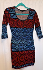 Ambiance Small Aztec Pattern Pullover Dress