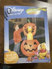 Gemmy Disney Inflatable Tigger Pumpkin HTF 2004 4ft