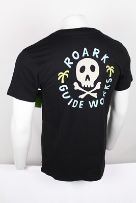 Roark Men's T Shirt Guideworks Skull Short Sleeve Staple Organic Black RT1176
