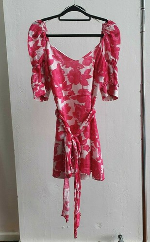TALULAH Martini Mini Dress Pink Floral Summer Size 10 AU RRP 320 WITH DEFECTS - Picture 4 of 9