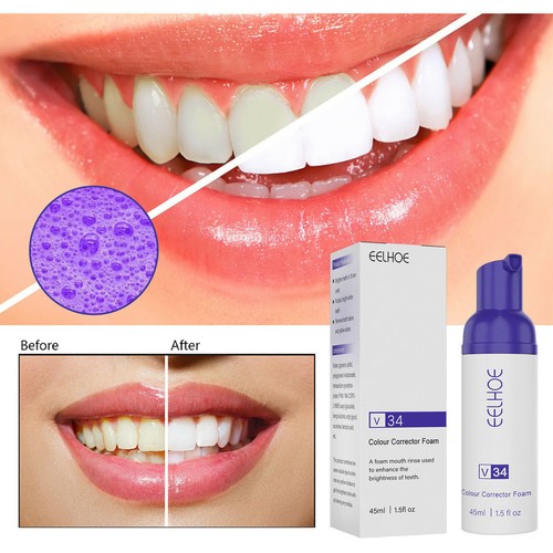 v34 colour corrector serum purple toothpaste