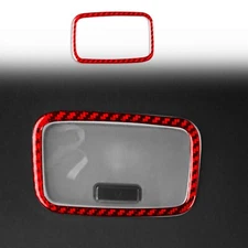 For Hyundai Kona N 18-23 Red Carbon Fiber Front Reading Light Panel Frame Trim