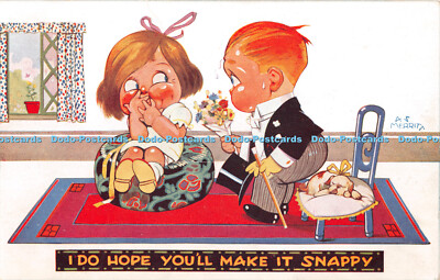 R374676 I do hope youll make it snappy A S Merritt Valentines Merritt Postkarten