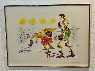 Stephen Steven Lublin Boxing Sports Etching Signed & Numbered 143