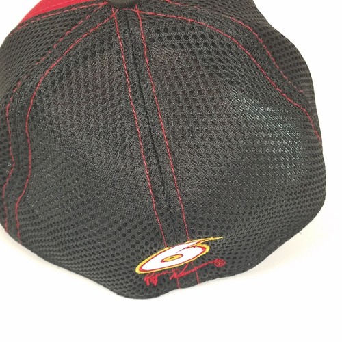 NASCAR RYAN NEWMAN #6 Oscar Mayer Hat 39 Thirty Red Cap w/ Black Mesh Med/Lg NEW - Picture 9 of 9